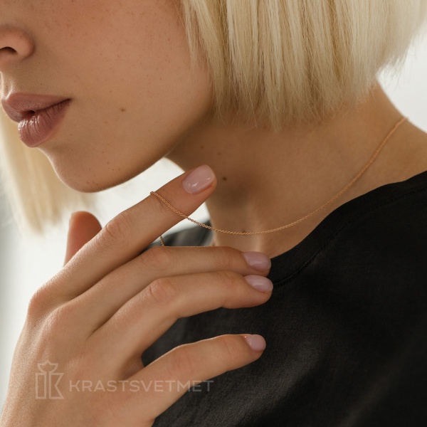 Цепь из красного золота 585, плетение «Якорь»